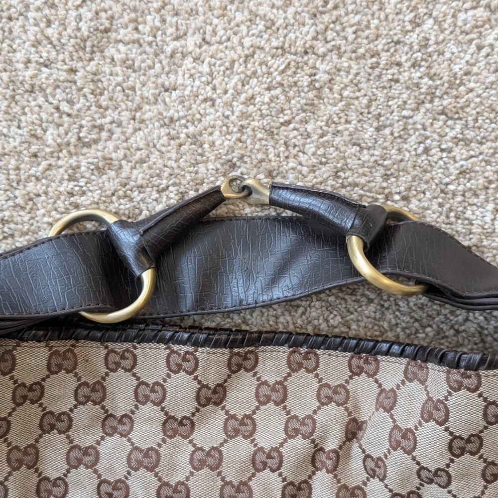 GG Large Monogram Horse bit Hobo Bag Purse *read description!* - Picture 2 of 10
